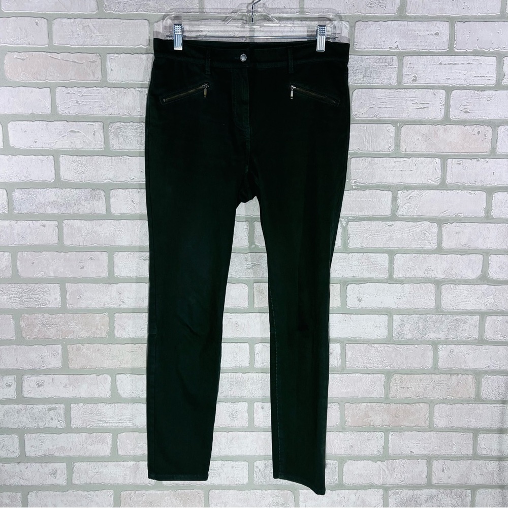 J. McLaughlin Baxter Zip Ankle Dark Green Skinny Jeans Size 6 - Picture 4 of 10